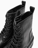Calvin Klein Jeans Flatform Lace Up High Boots Triple Black