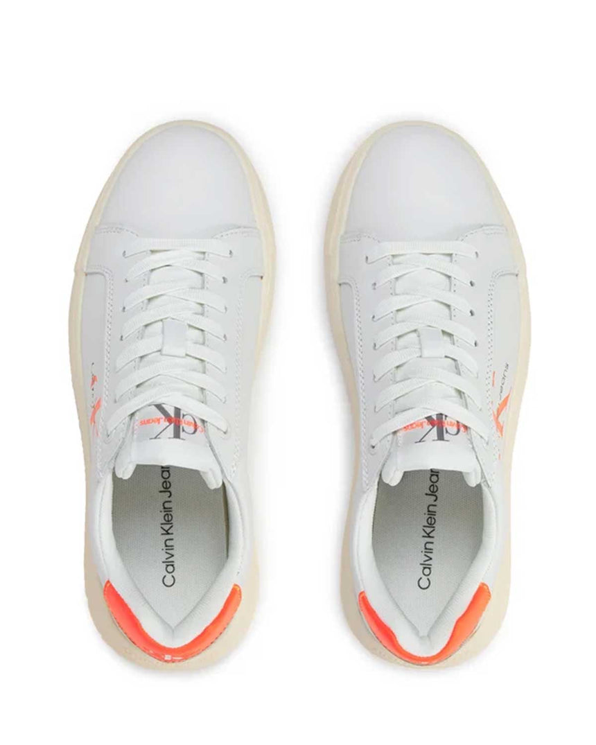 Calvin Klein Chunky Chunky Laceup Kadın Sneaker Bright White/Shocking Orange