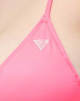 Guess Removable Padded Bikini Üstü Neon Pink