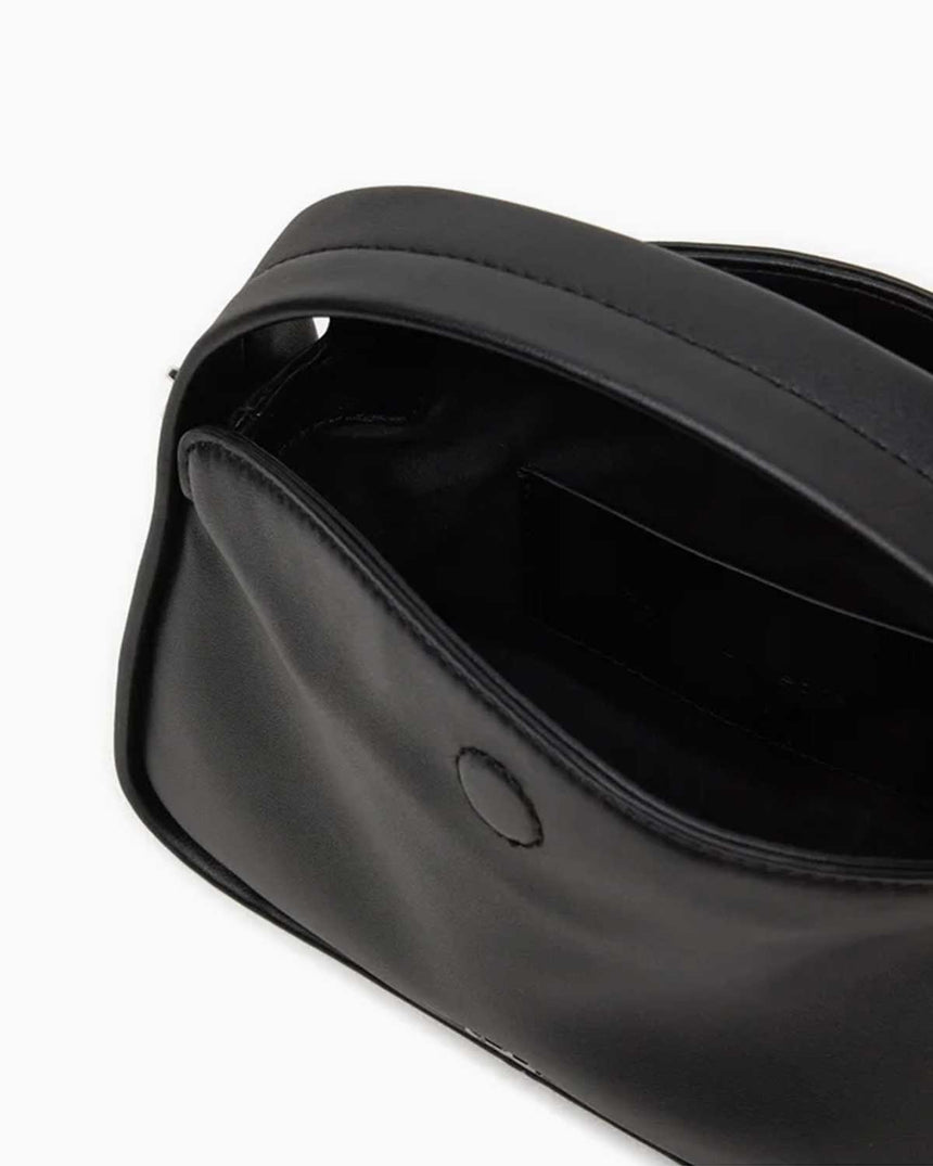 Calvin Klein Metal Mono Mini Logolu El Çantası Black