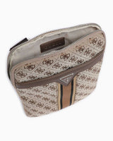Guess Milano Monogram Çapraz Askılı Çanta Beige / Brown