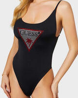 Guess One Piece Rhinestone Mayo Jet Black A996