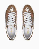 Guess Gianele Peony Logo Sneakers Beige / Brown