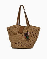 Nautica Taş Detaylı Kadın Plaj Çantası Bej