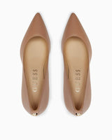 Guess Dabbey Deri Topuklu Stiletto Beige