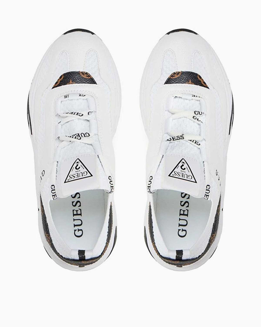 Guess Geniver2 Bağcıklı Sneakers White Brown