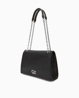 Calvin Klein Kilitlemeli Kadın Çapraz Orta Boy Askılı Çanta Black