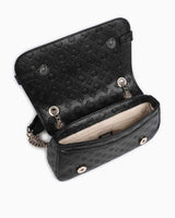 Guess Arlena Convertible Flap Omuz Çantası Black Logo