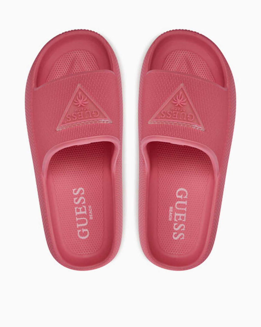 Guess Rubber Slippers Terlik Neon Pink