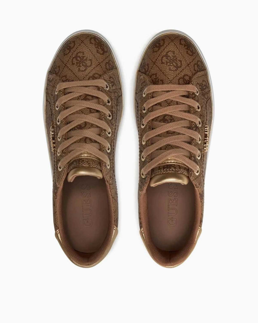Guess Cupsole Low Monogram Sneaker Beige / Brown