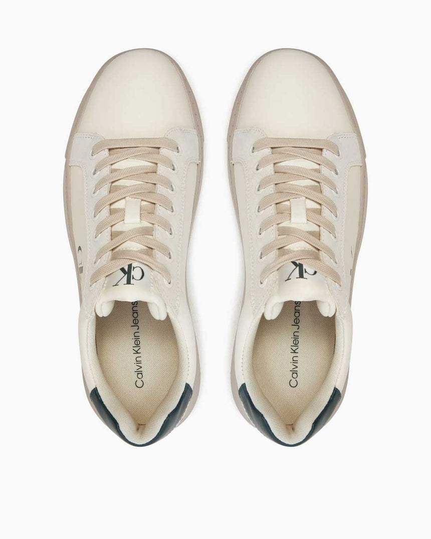 Calvin Klein Jeans Chunky Cupsole Authentic Sneaker Creamy White/Eggshell/Green