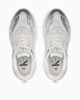 Calvin Klein Retro Tennis Lace Up Sneakers Bright White/Silver