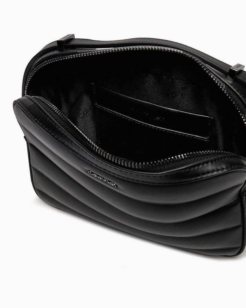 Calvin Klein Line Quilt Crossover Camera Bag CK Black