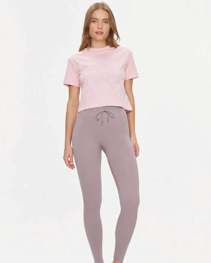 Guess Adele Logolu Crop Tshirt Face Powder