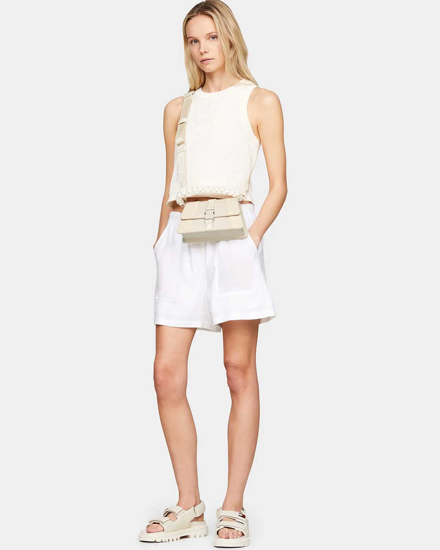 Tommy Hilfiger Item Crossover Neopren Çapraz Askılı Çanta Beige