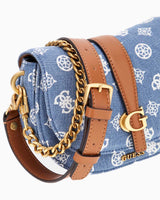 Guess Kuba Top Zincirli Omuz Çantası Denim Logo