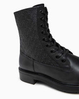 Calvin Klein Flat Combat Baskılı Low Boots CK Black