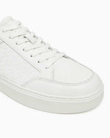 Calvin Klein Düz Taban Monogram Logo Baskılı Erkek Sneaker Triple White Allover