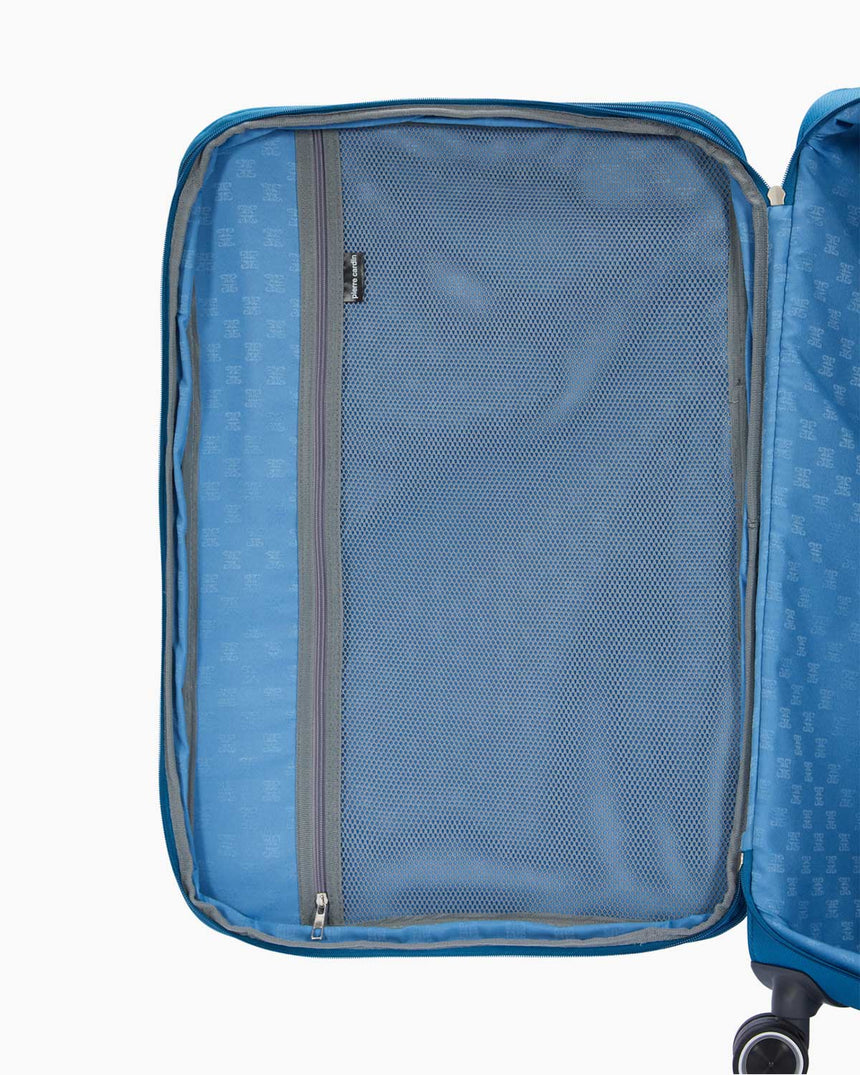 Pierre Cardin Orta Boy Kumaş Valiz Mavi