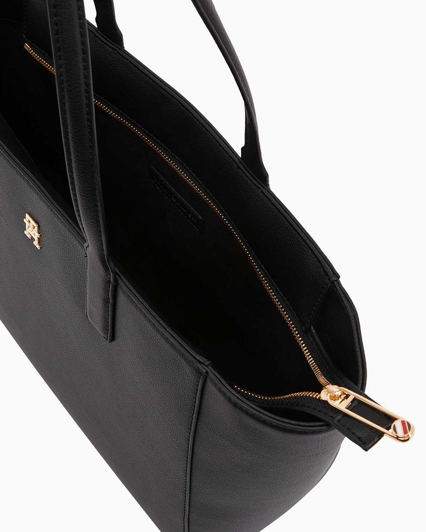 Tommy Hilfiger Soft Logo Tote Omuz Çantası Black