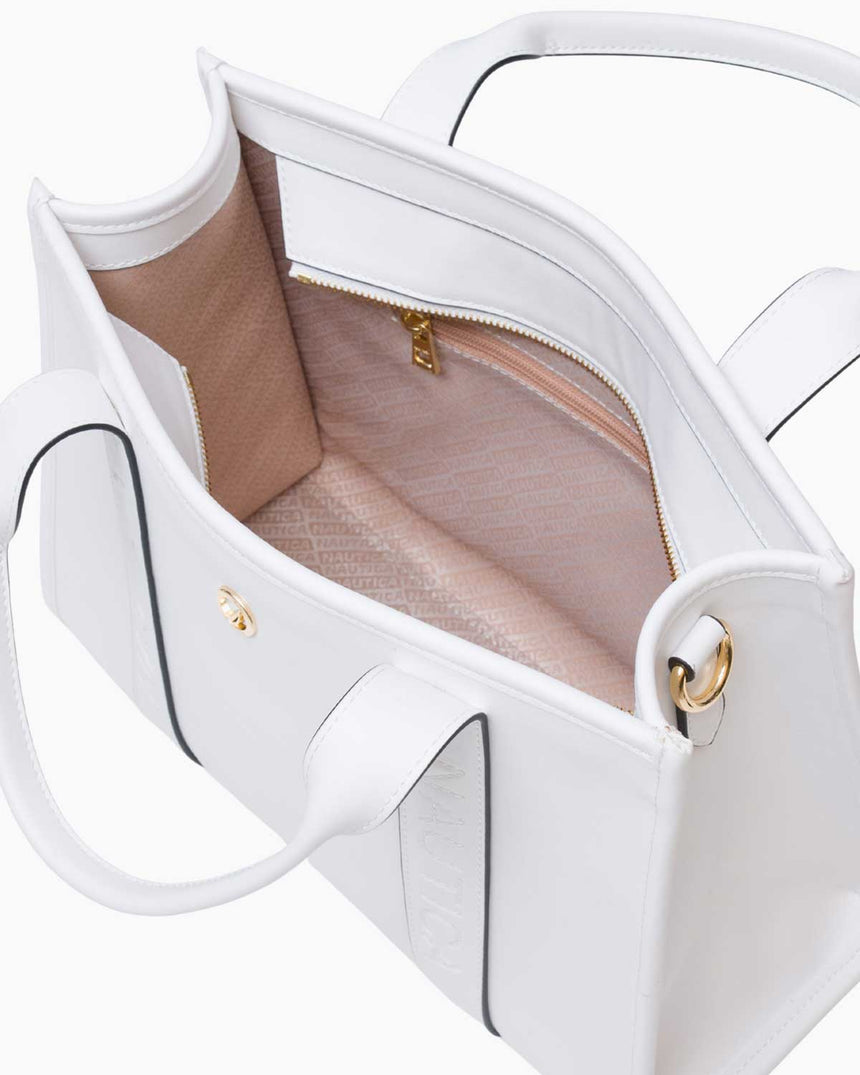Nautica Ladies Logolu Omuz Çantası Beyaz