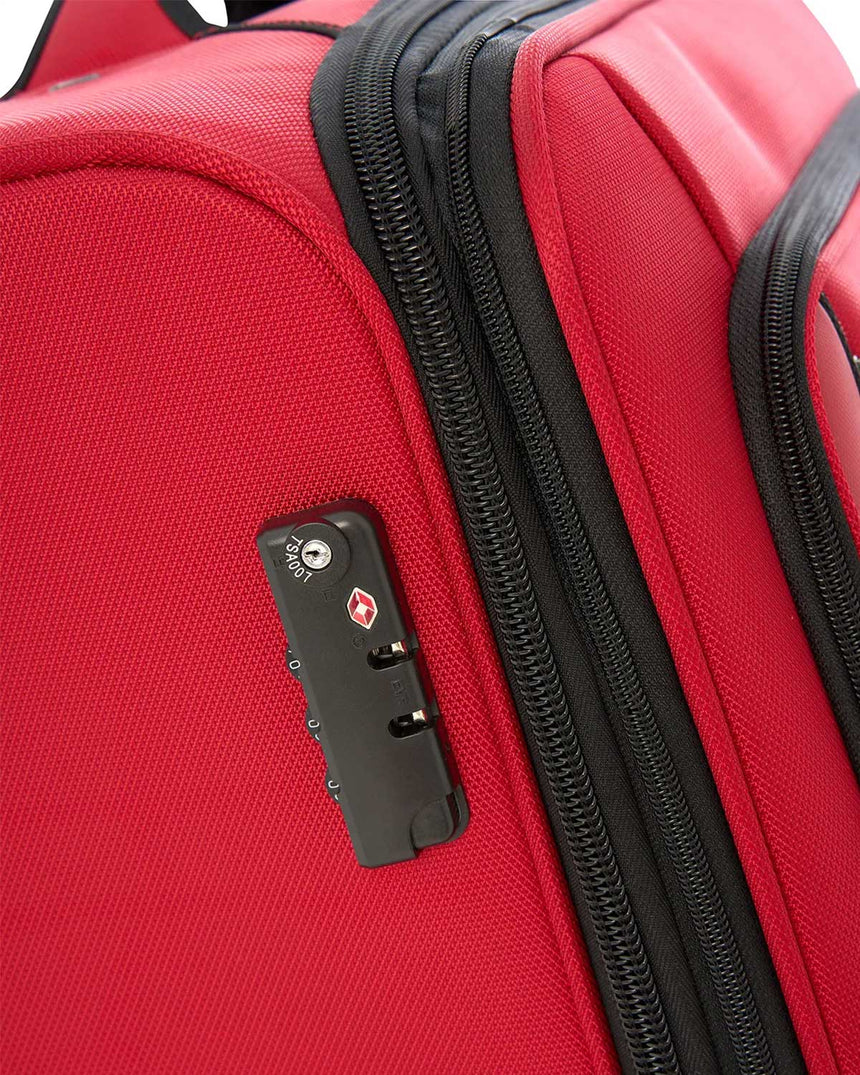 Us Polo Assn Büyük Boy Kumaş Valiz Kırmızı