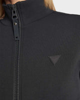 Guess New Allie Logo Şeritli Fermuarlı Sweatshirt Jet Black A996