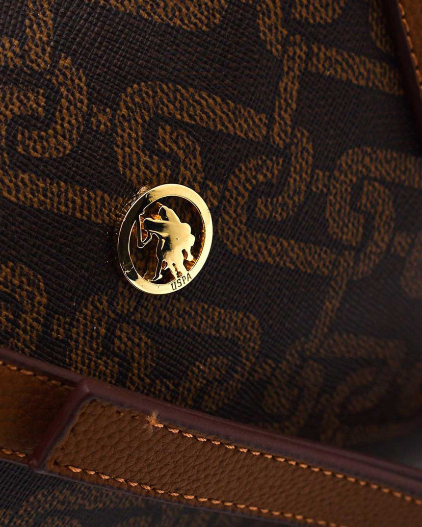 Us Polo Assn Çapraz Askılı Kadın Çantası Kahve - Taba