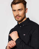 Tommy Jeans Slim Stretch Oxford Gömlek Black