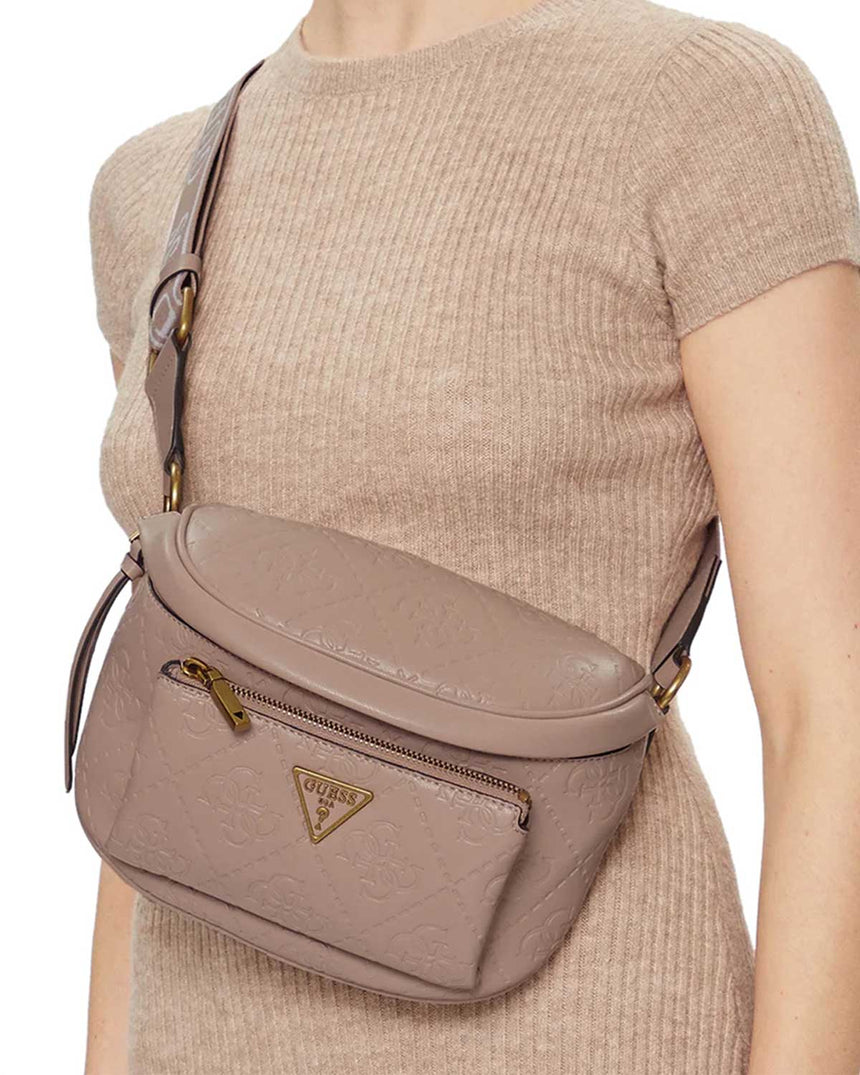 Guess Power Play Mini Body Bag Rosewood Logo