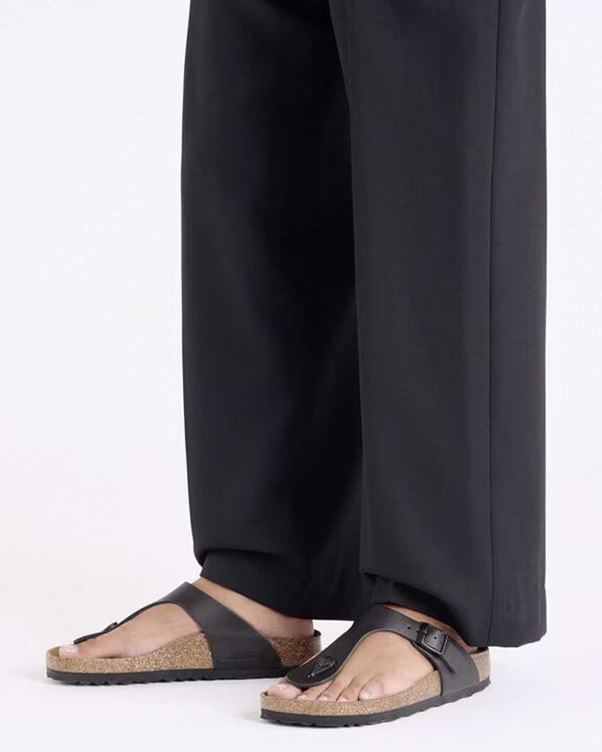 Birkenstock Gizeh Doğal Deri Terlik Black