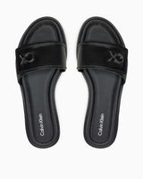 Calvin Klein Flat Slide Metal Logolu Terlik Black