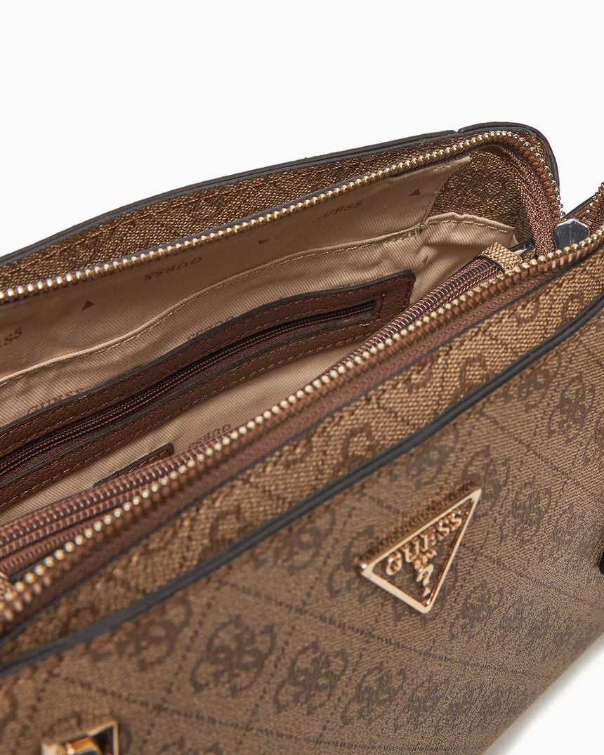 Guess Noelle Girlfriend Aksesuar Detaylı El Çantası Latte Logo / Brown