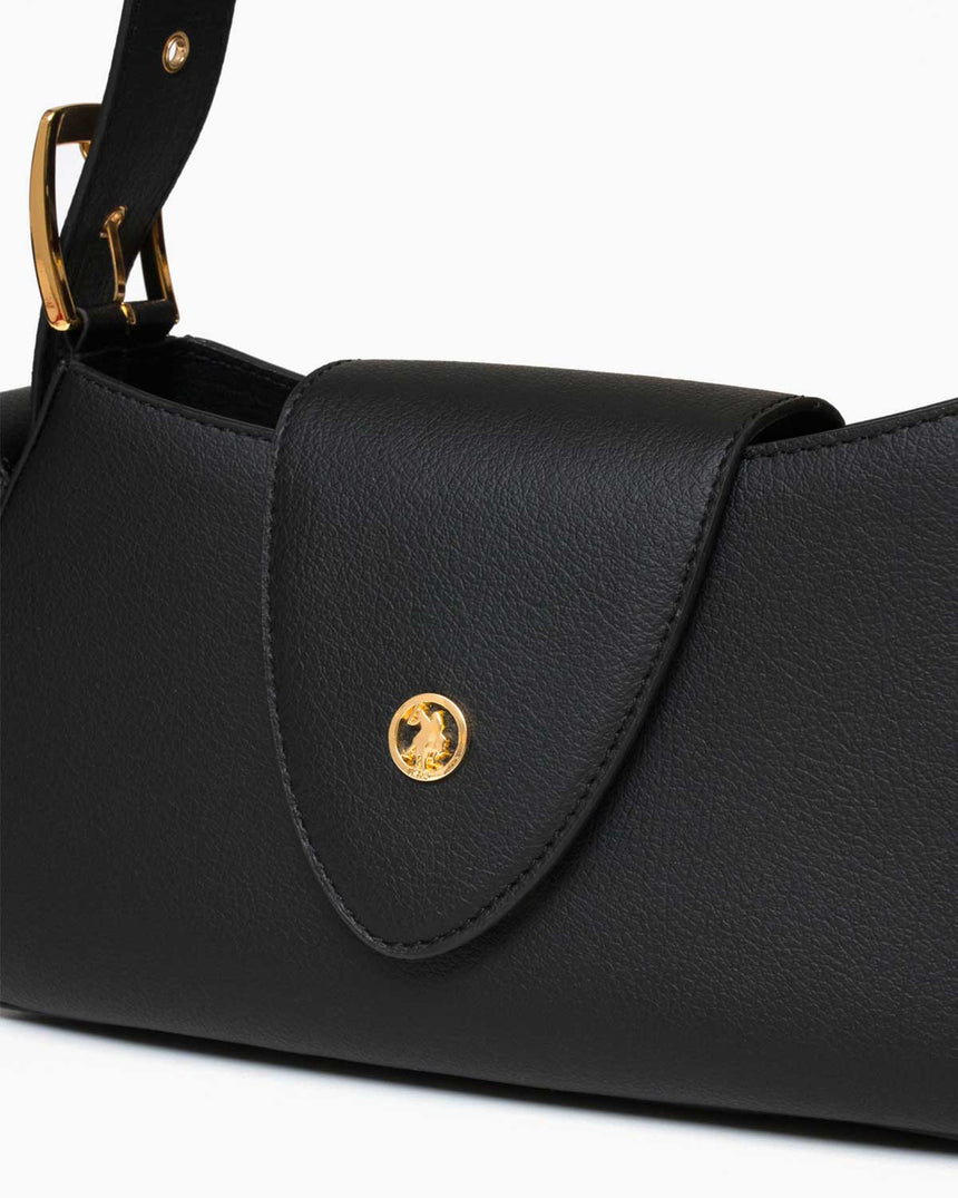 Us Polo Assn Mıknatıs Kapaklı El Çantası Siyah