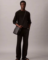 Calvin Klein Mikro Çakıl Desenli S Erkek Çapraz Askılı Çanta Black