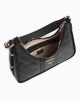 Guess Noreen Top Zip Monogram Omuz Çantası Coal Logo