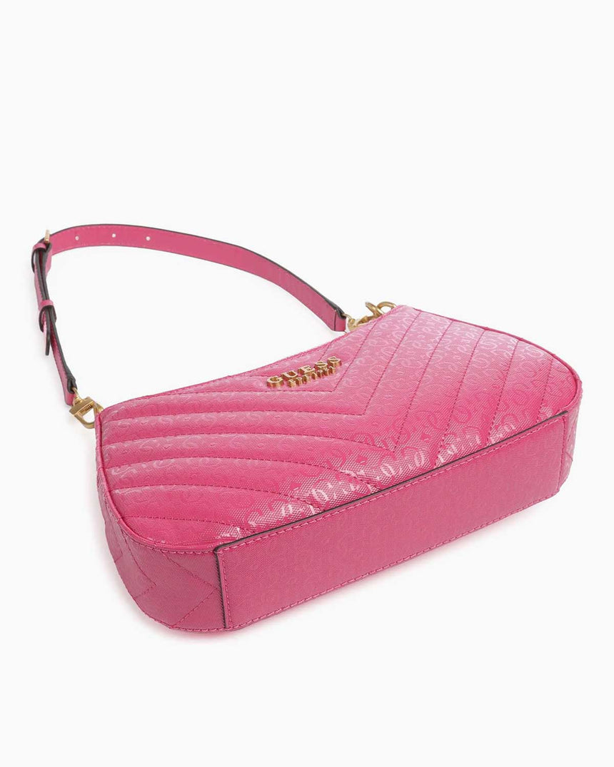 Guess Jania Top Logolu Omuz Çantası Fuchsia