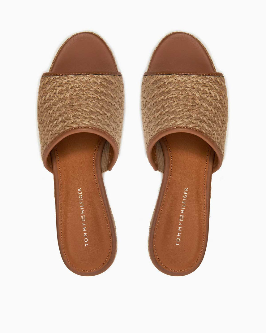 Tommy Hilfiger Rope Wedge Topuklu Sandalet Beige