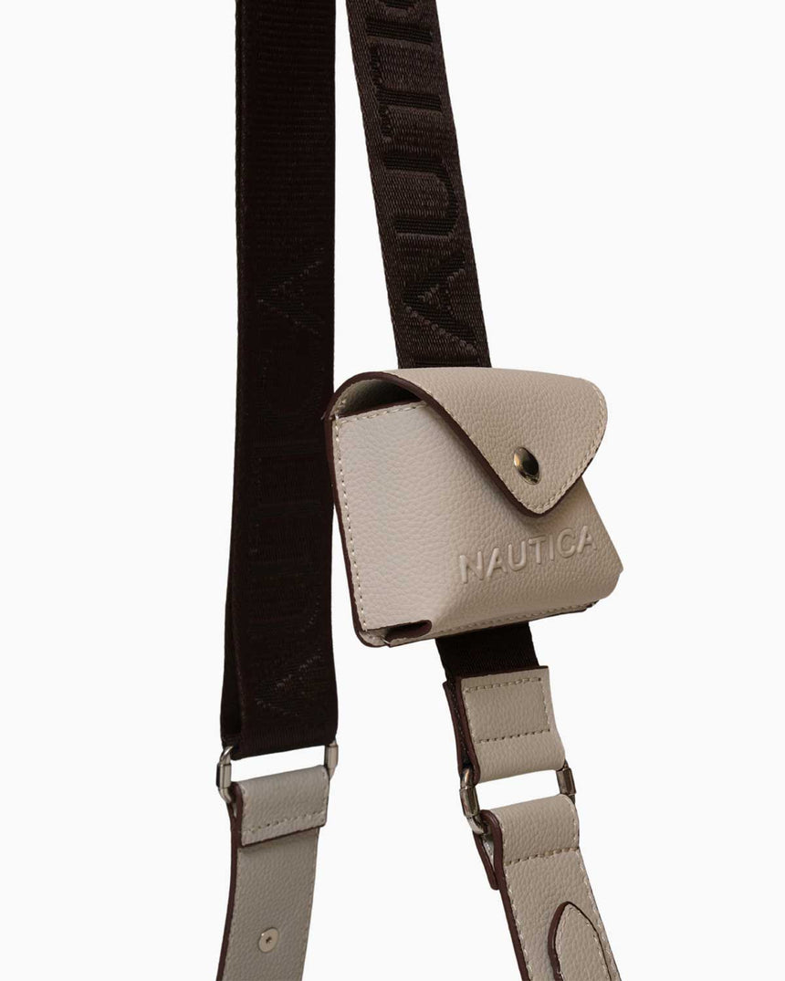 Nautica Mini Cüzdan Detaylı Çapraz Askılı Çanta Taş