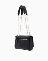 Guess Noelle Convertible Satchel Çapraz Askılı Çanta Coal Logo