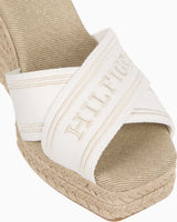 Tommy Hilfiger Wedge Espadrilles High Wedge Terlik Ecru