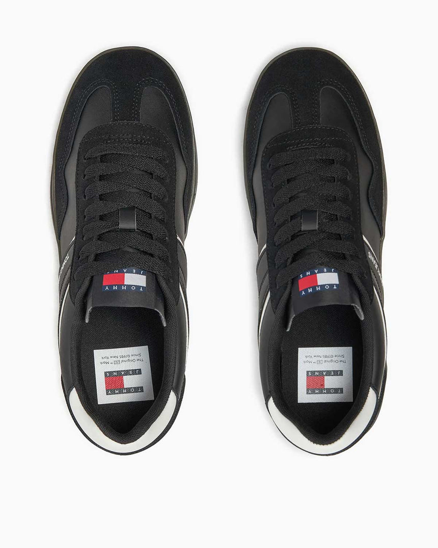 Tommy Hilfiger Leather Retro Cupsole Sneaker Black