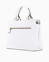 Guess Tia Luxury Satchel El Çantası White