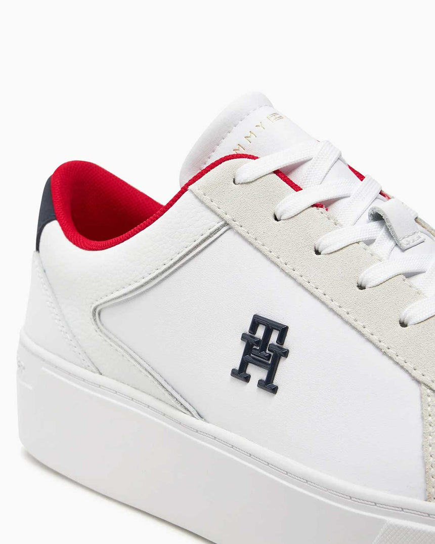 Tommy Hilfiger Platform Court Logolu Sneaker White