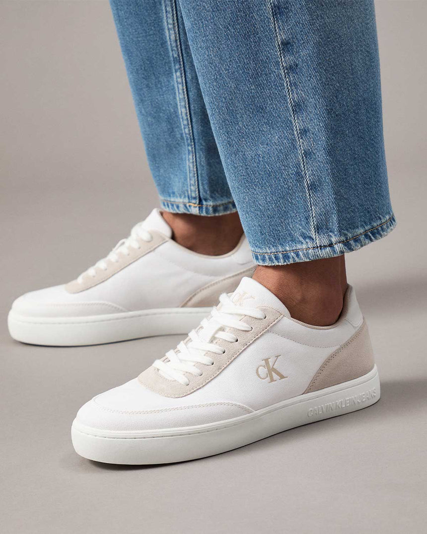 Calvin Klein Classic Cupsole Canvas Ayakkabı Bright White/Eggshell