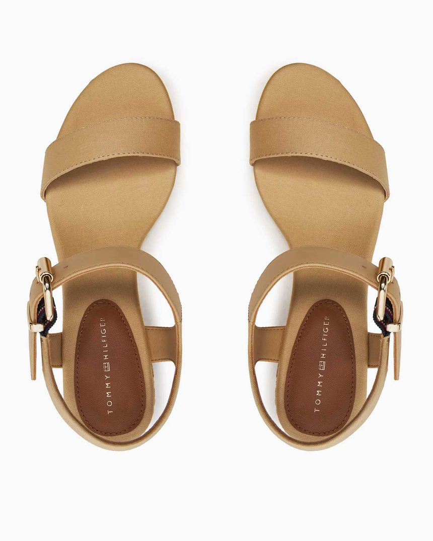 Tommy Hilfiger Block Mid Heel Topuklu Sandalet Beige