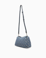 Calvin Klein Monogram Desenli Drop SM Kadın Çapraz Askılı Çanta BLUE INDIGO / ATMOSPHERE AOP