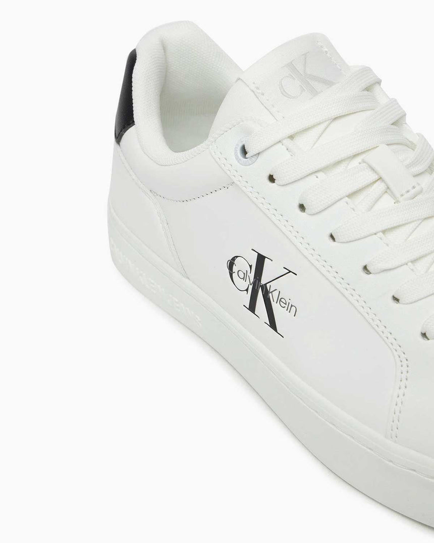 Calvin Klein Rome Klasik Çubuk Taban Kadın Mono Logo Kadın Sneaker Bright White/Black
