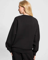 Guess Cecilia Kadın Aktif Scuba Sweatshirt Jet Black A996