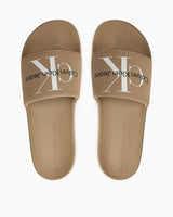 Calvin Klein Slide Monogram Erkek Terlik White Pepper/Bright White